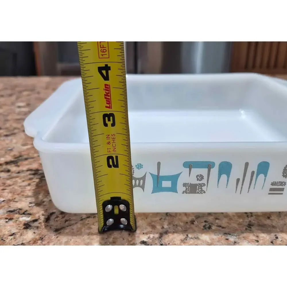 MCM Atomic Blue Heaven Square Baker Brownie Pan 8 x 8 EUC